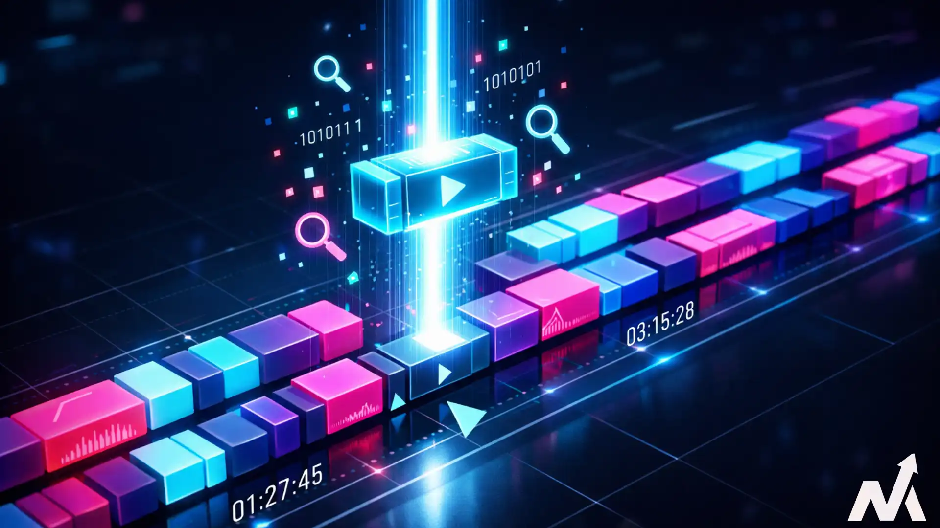 AI auto-detect scanning video timeline for search indexing